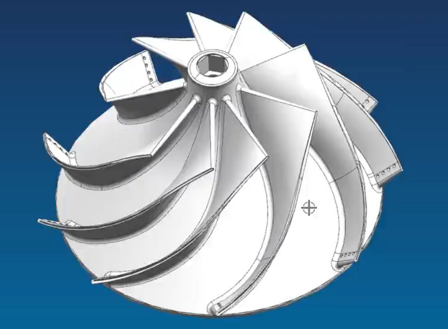 加工中心這套葉輪模具如何設計？如何脫模？